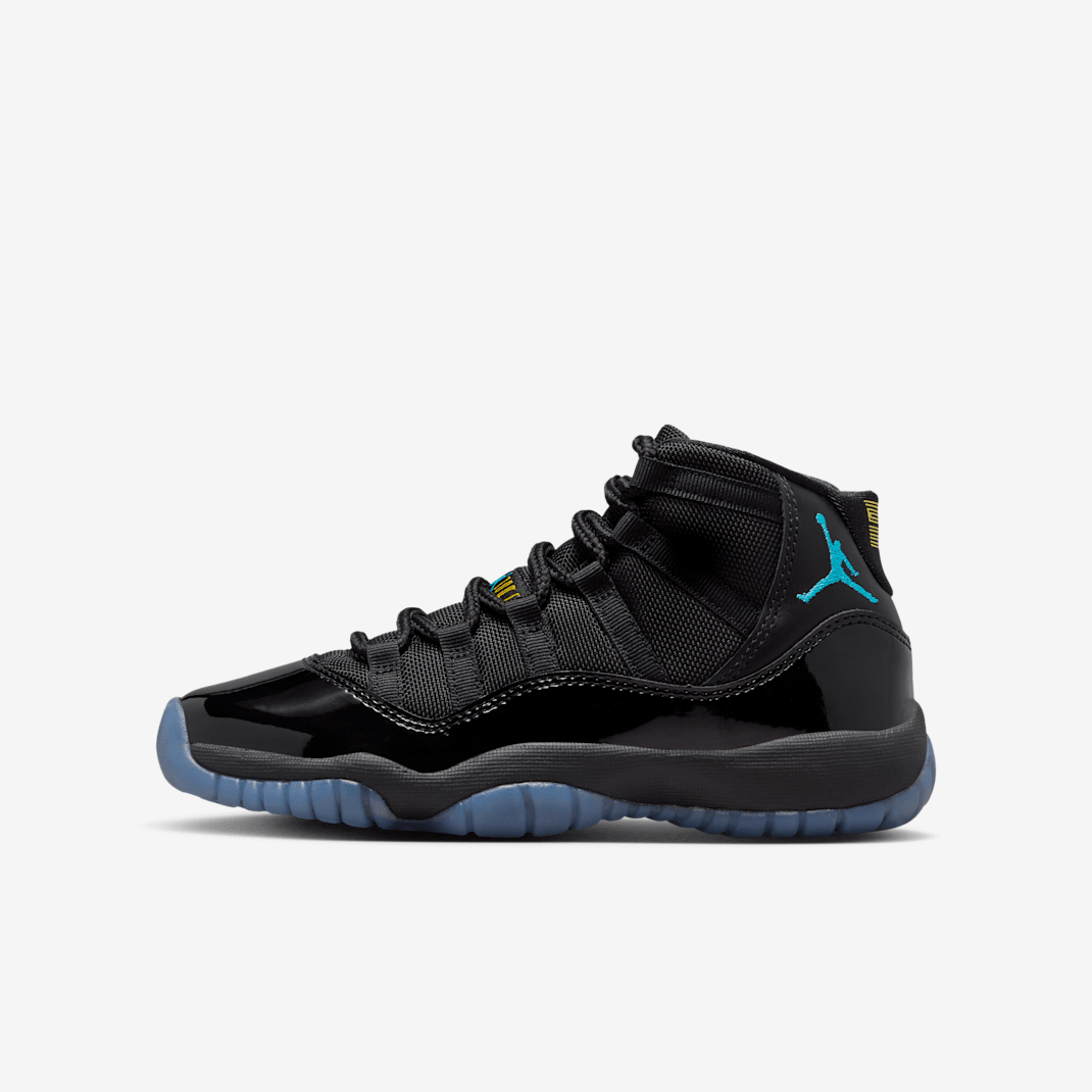 Air Jordan 11 Retro "Gamma" Big Kids' Shoes - Black/Black/Varsity Maize/Gamma Blue
