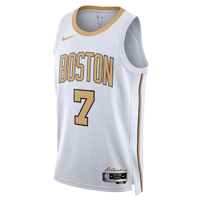 Jaylen Brown Boston Celtics City Edition Men's Nike NBA Swingman Jersey - White