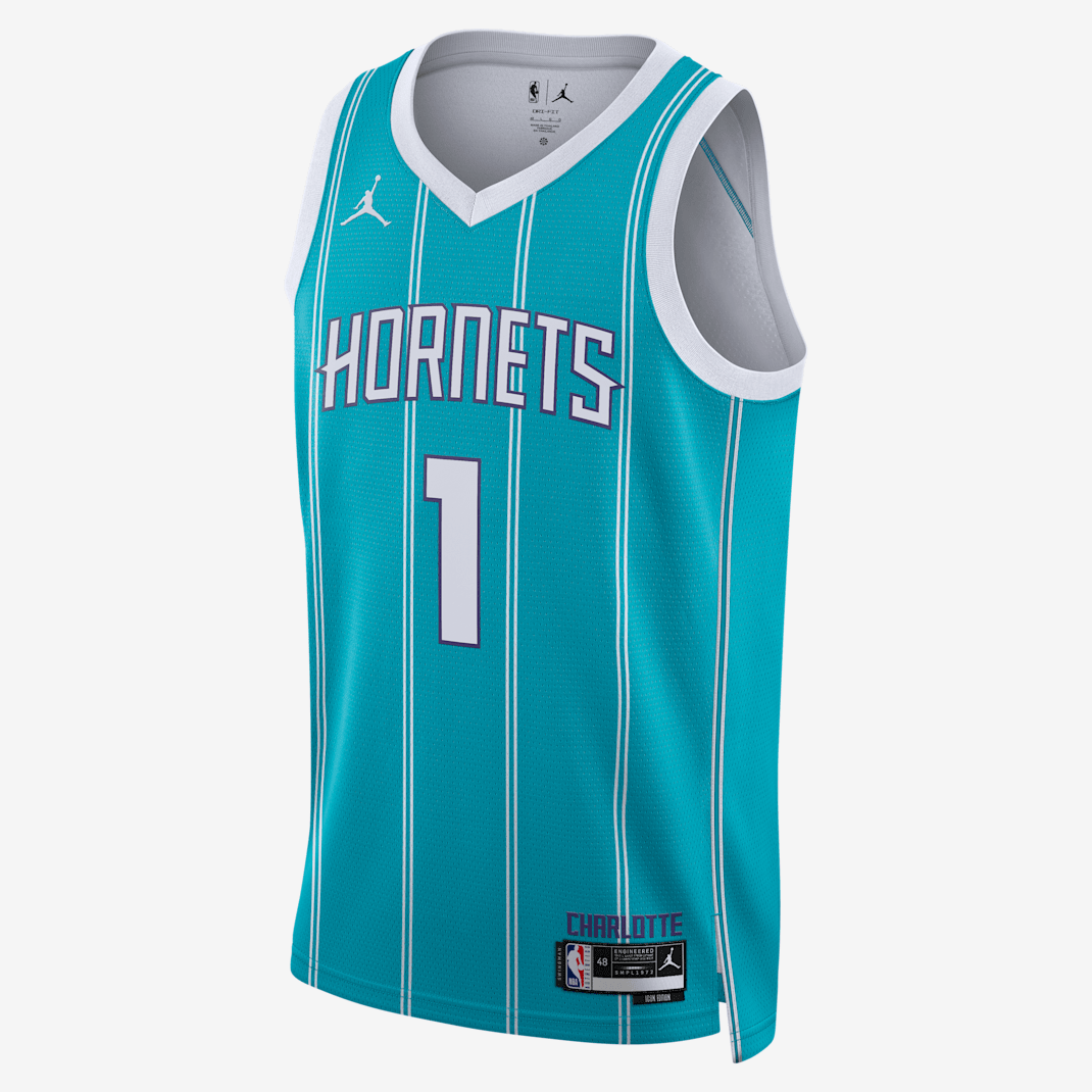 Charlotte Hornets Icon Edition Men's Jordan Dri-FIT NBA Swingman Jersey - Rapid Teal